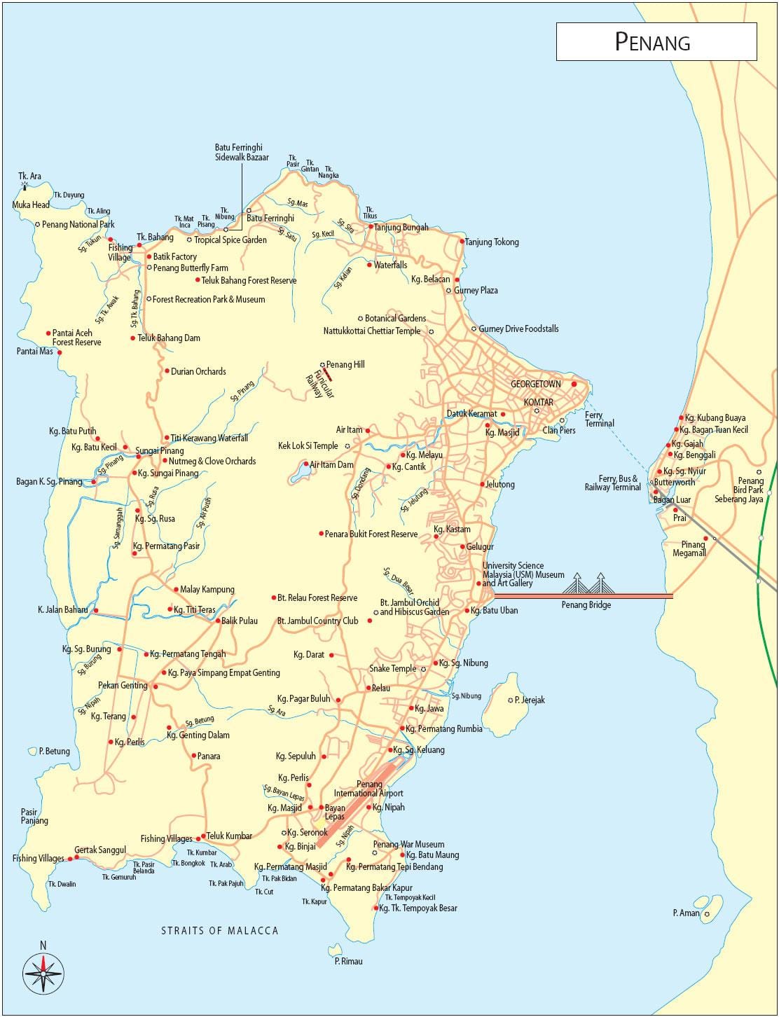 نقشہ pulau pinang ملائیشیا