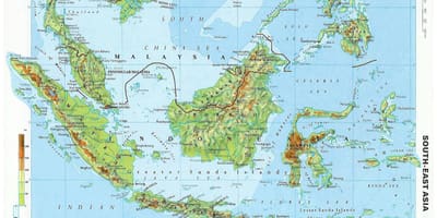 نقشہ ملائیشیا کے topographic