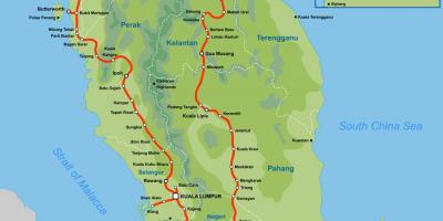Ktm راستے کا نقشہ ملائیشیا