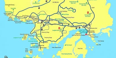 کا نقشہ ملائیشیا اور langkawi میں