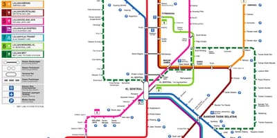 Lrt لائن ملائیشیا کا نقشہ
