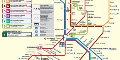 ملائیشیا mrt نقشہ 2016